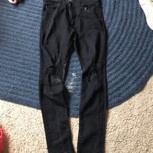 Distressed Black Skinny Jeans